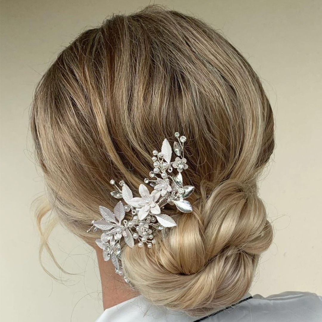 Image of a romantic updo hairstyle.
