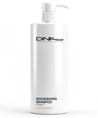 DNA Organics Nourishing Shampoo 1 litre luxury organic shampoo bottle on white background